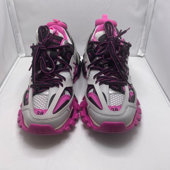 Balenciaga Track Pink Tricolor LED Sneakers Size 8/38 - LIKE NEW - Picture 4 of 6